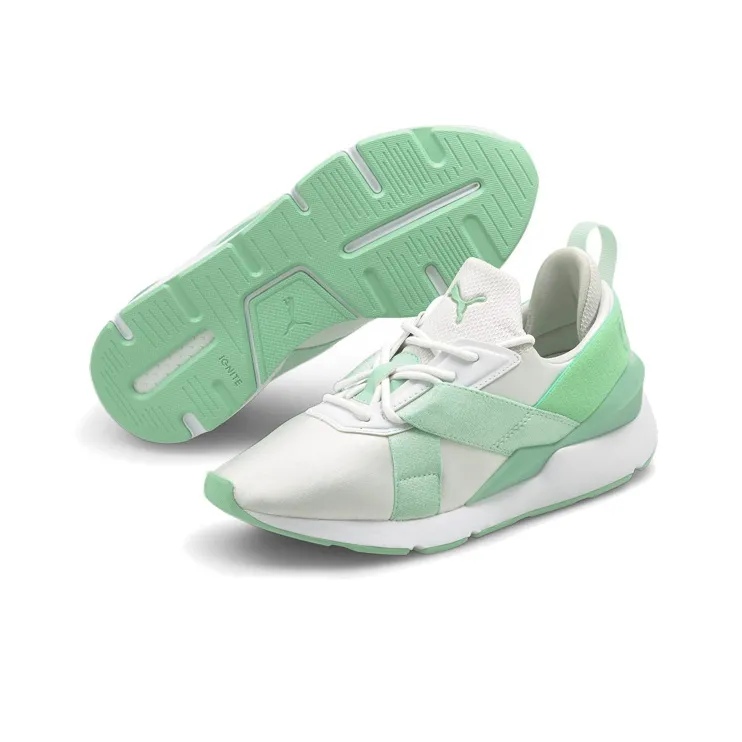 PUMA Muse X3 Casual Shoes Women's Low-Top Green/White-4