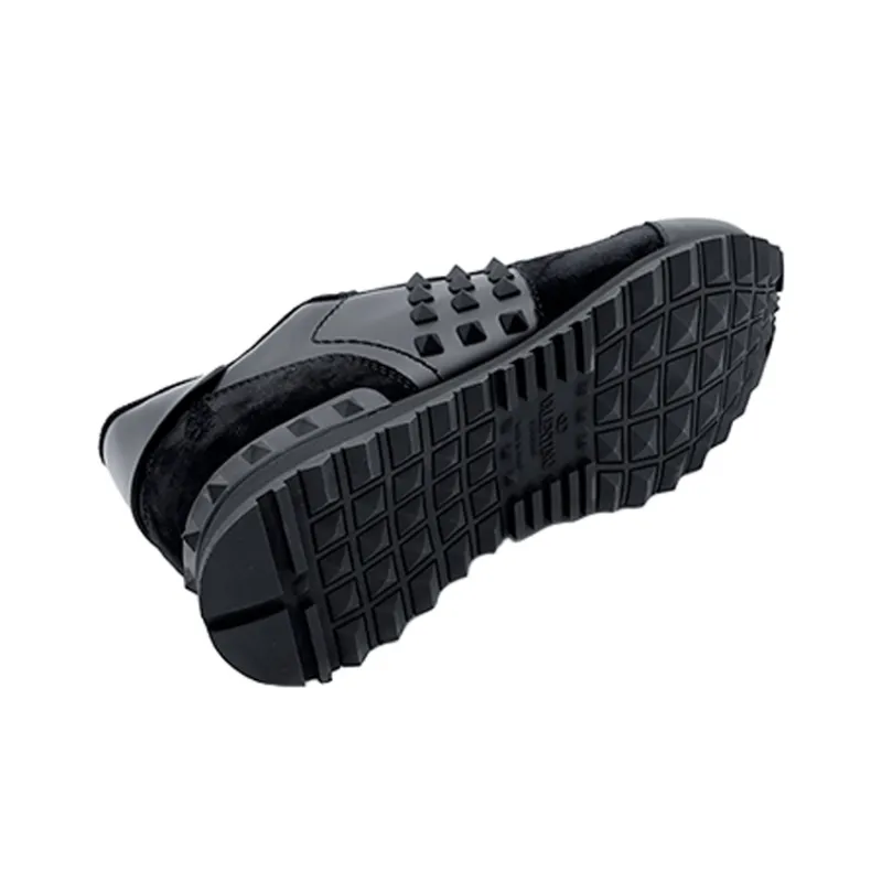 Valentino Garavani Rockstud Rockrunner Leather Black Black-4