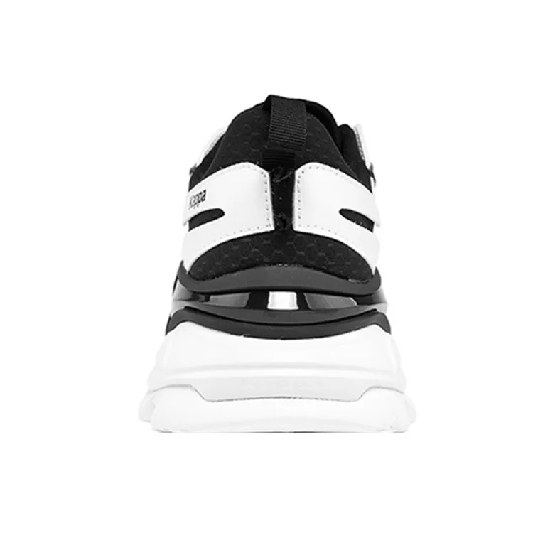 Kappa Cushioned Slip-Resistant Low-Top Casual Shoes Unisex Black White-5