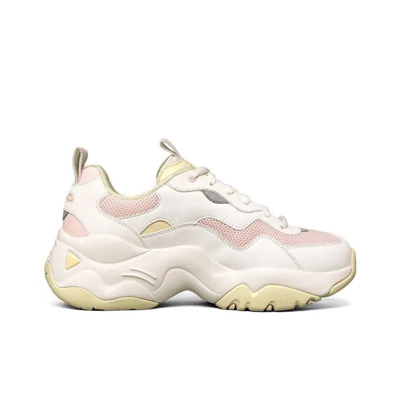 Skechers D'LITES 3.0 3.0 Cushioning Anti-Slip And Wear-Resistant Low-Top Casual Shoes Women's Pink White Yellow-1