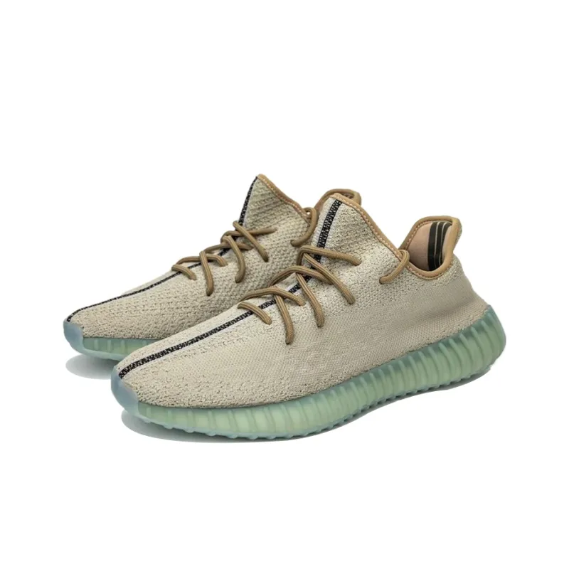 Adidas Originals Yeezy Boost 350 V2 Leaf 'Leaf' Breathable Cushioning Low Top Casual Shoes Unisex Brown Green-2