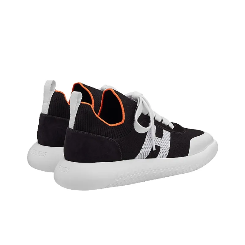 HERMES Crew Sneaker Cushioning Wear-Resistant Low-Top Casual Shoes Women's Black-3