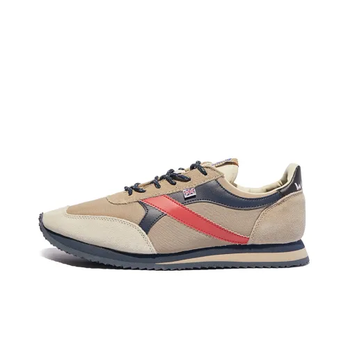 Norman Walsh Anti Slip Wear Resistant Low Top Sports Casual Shoes Men's Beige Dark Blue