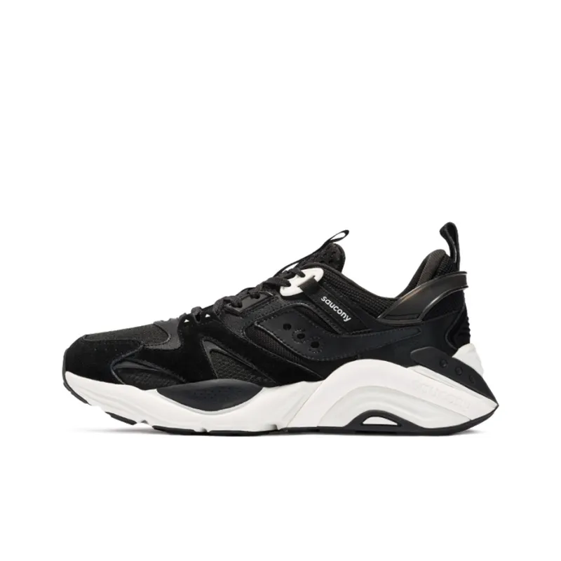 Saucony Gram 9000 Winter Cushioning Anti Slip Wear Resistant Breathability Low Top Casual Shoes Men's Black White-0