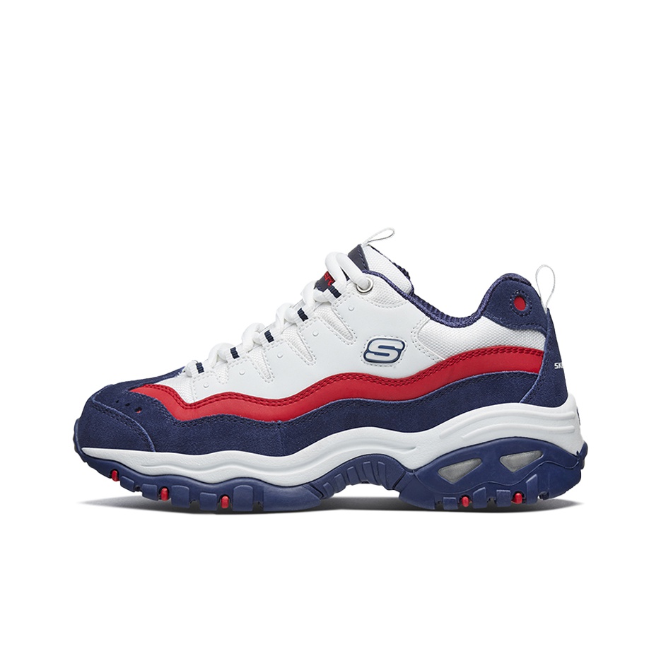 Red and blue skechers on sale