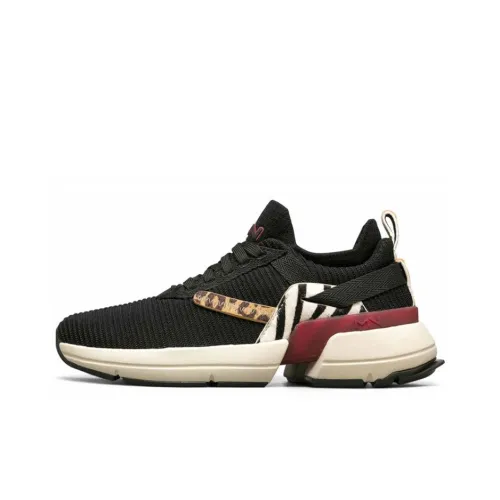 Skechers Split Running Shoes Black/White/Red Women's