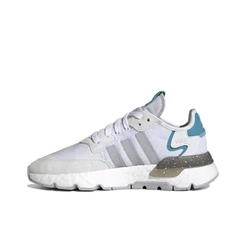 Adidas Originals Nite Jogger Shoes White/Blue Women's