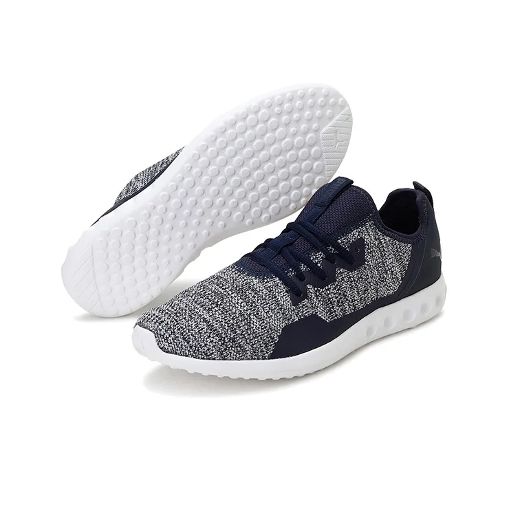 PUMA Carson 2 X Knit Idp Cushioned Wear-Resistant Lightweight Low-Top Casual Shoes Women's Blue Gray White-4