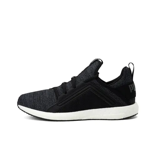 PUMA Mega Nrgy Knit Low Running Shoes Black/White Women's