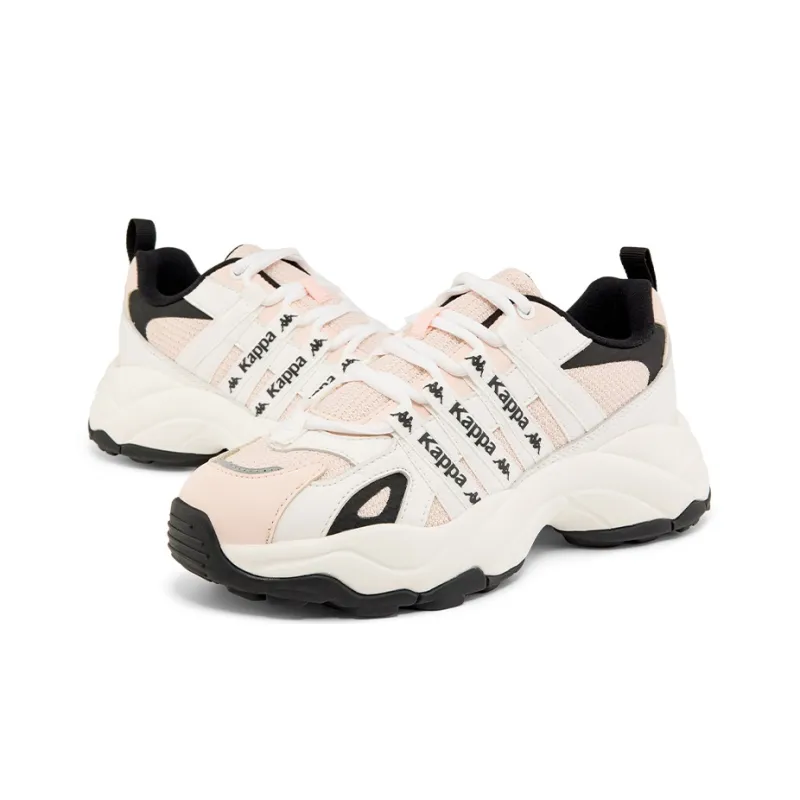 Kappa Breathable Lightweight Low-Top Casual Shoes Unisex Pink White Black-3