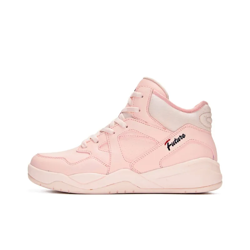 361° Slip Resistant Breathable Mid Top Sports Casual Shoes Women's Transparent Pink-0