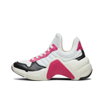 Skechers Block Neo Cushioning Abrasion Resistant Support Low Top Casual Shoes Women's White Pink