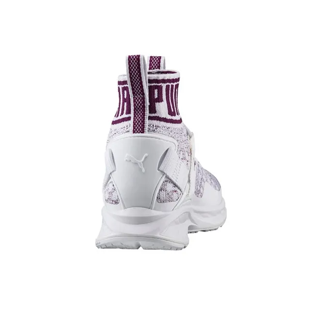 PUMA EVOKNIT Casual Shoes Women's High-Top White/Purple-3