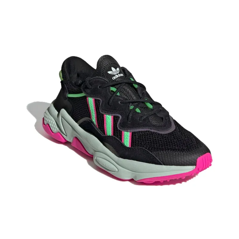 Adidas Ozweego Black Shock Lime Pink Women's-1