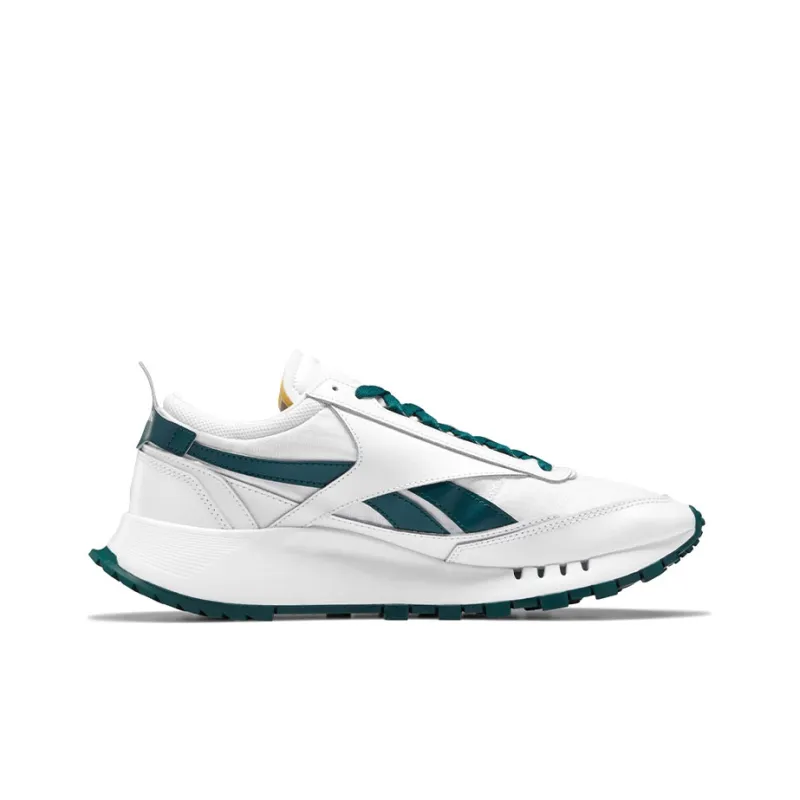 Reebok Classic Leather Legacy Durable Breathable Low-Top Casual Shoes Unisex White Green-1