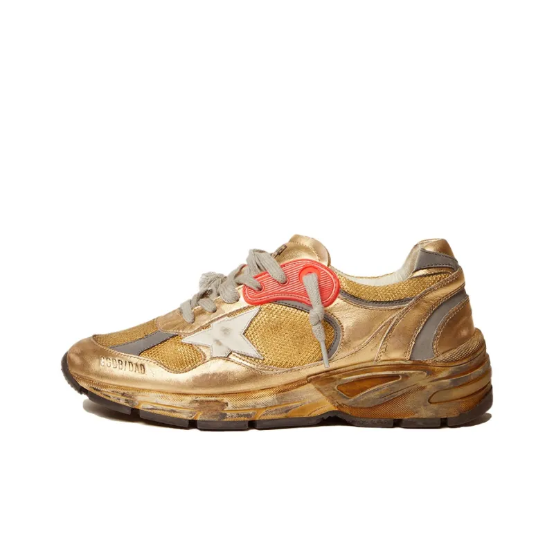 Golden Goose Running Sole Distressed-effect Sneakers-0
