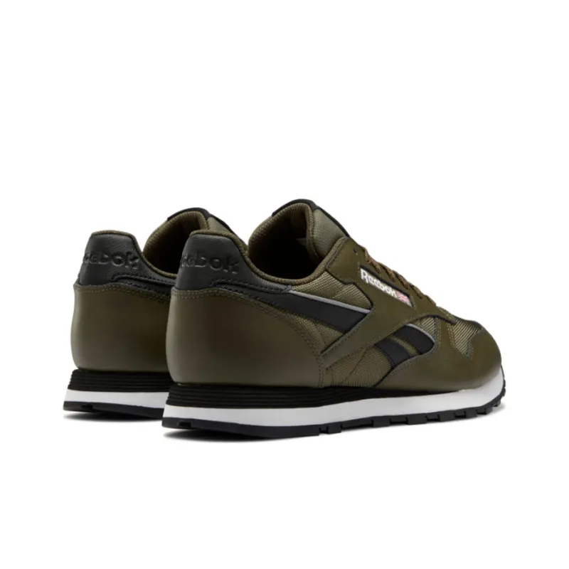Reebok Classic Leather Breathable Low-Top Casual Shoes Unisex Army Green-4