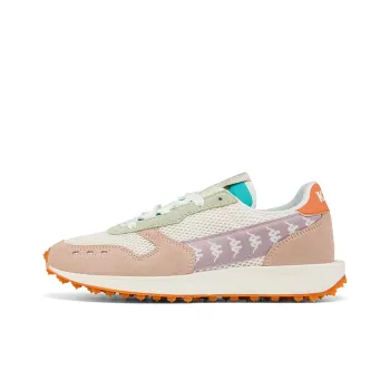 Kappa Casual Shoes Women's Low Top Korean White/Abalone Pink/Seal Green