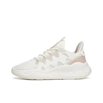 ANTA Casual Shoes Men Low Top Ivory White/Shade 1 Gray/Shade 2 Gray