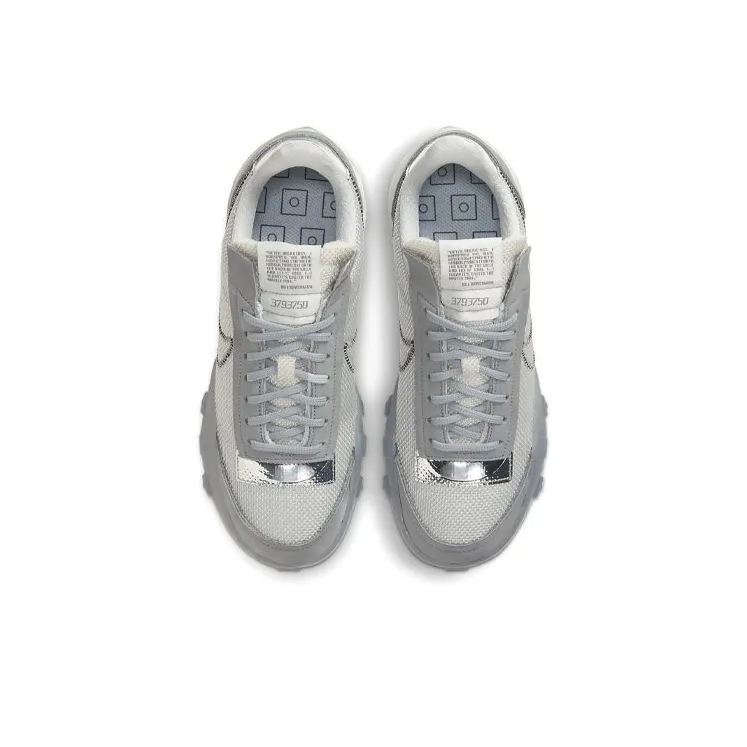 Nike Waffle Racer 2X Cushioning Breathable Lightweight Low Top Casual Shoes GS Gray White-3