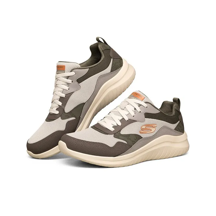 Skechers Ultra Flex 2.0 Casual Shoes Men Low Top Taupe/Orange-2