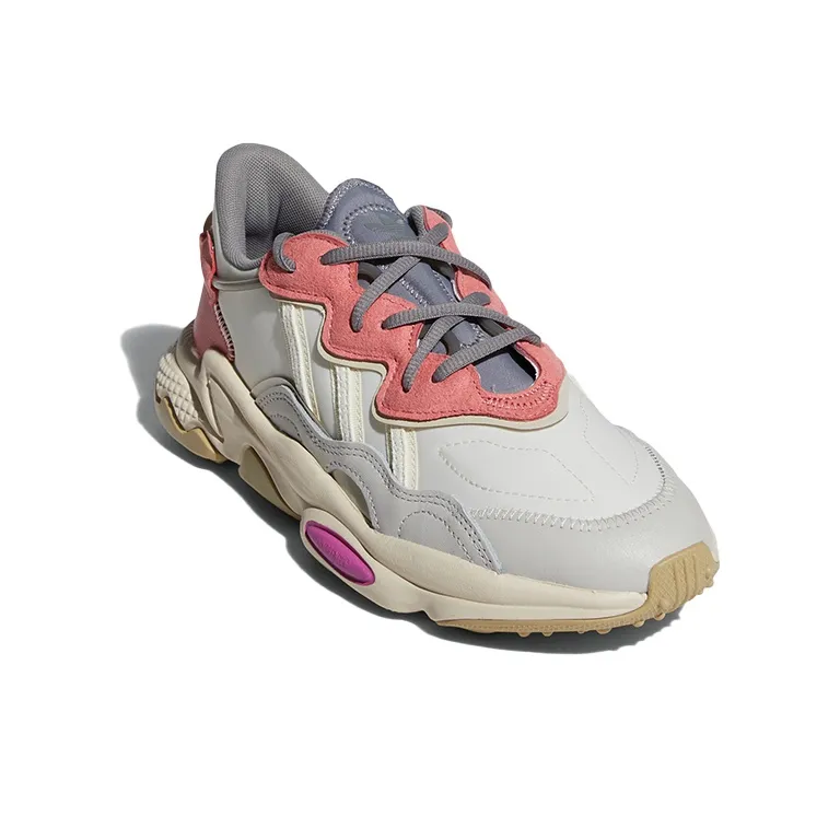 Adidas Originals Ozweego Series Casual Shoes Women's Low Top Beige/Pink/Gray-2