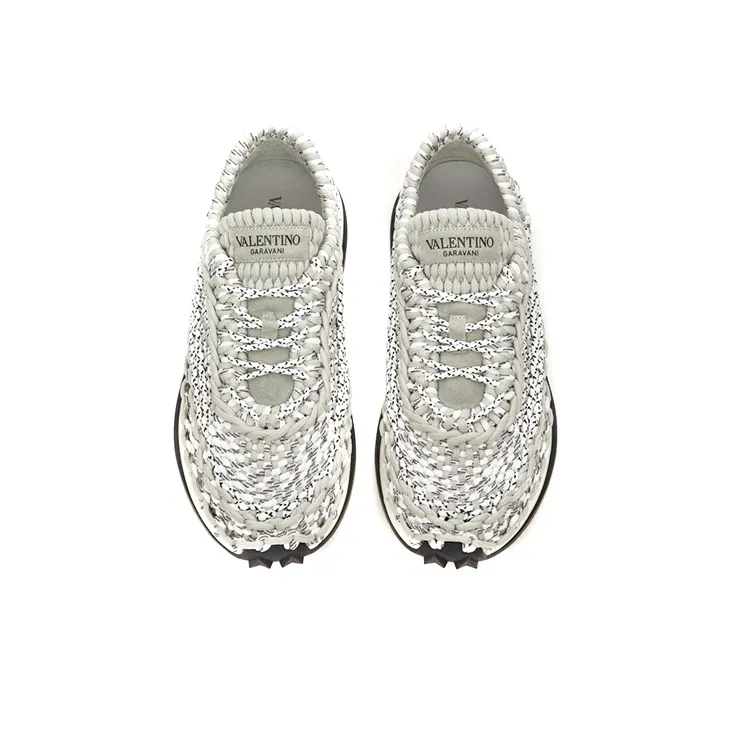 Valentino Crochet Sneakers 'Grey'-3