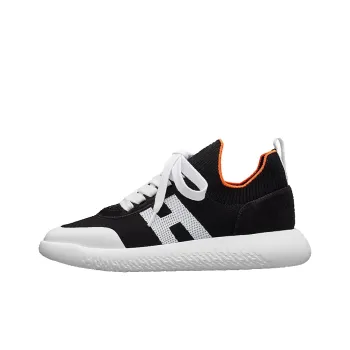 HERMES Crew Sneaker Cushioning Wear-Resistant Low-Top Casual Shoes Women's Black