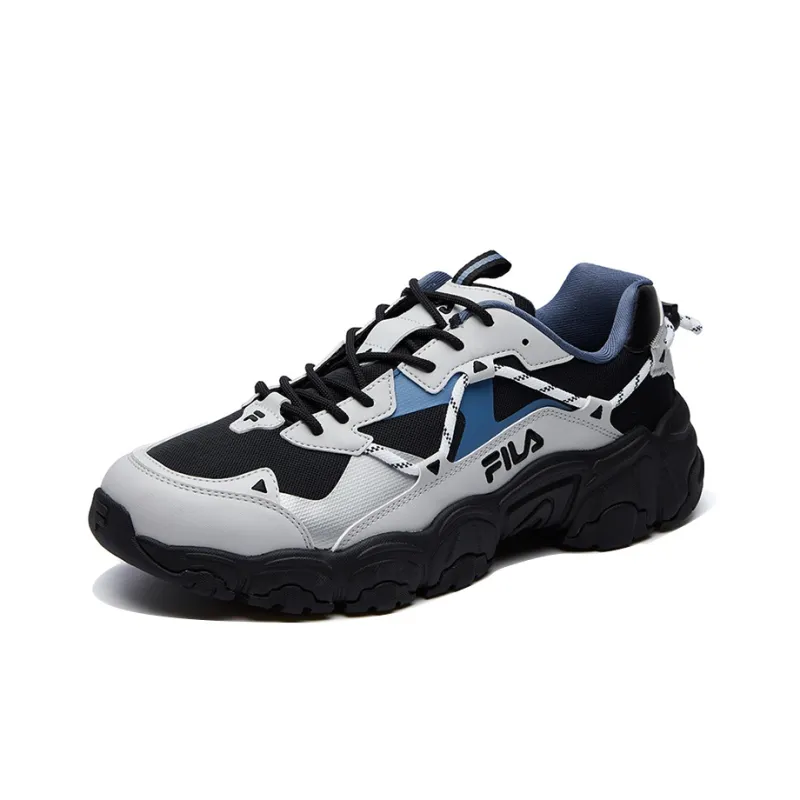 FILA Fluid Low Tops Black Gray Blue-1
