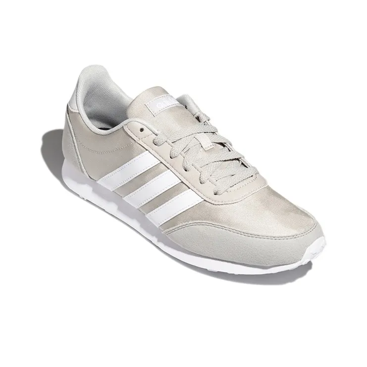 Adidas Neo V Racer 2.0 Slip Resistant And Breathable Low Top Casual Shoes Unisex Gray White-2