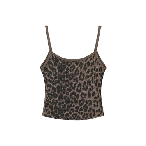 LOKUINTUS Tank Tops Women's Leopard Print