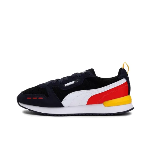 PUMA R78 Running Shoes Black/White/Yellow