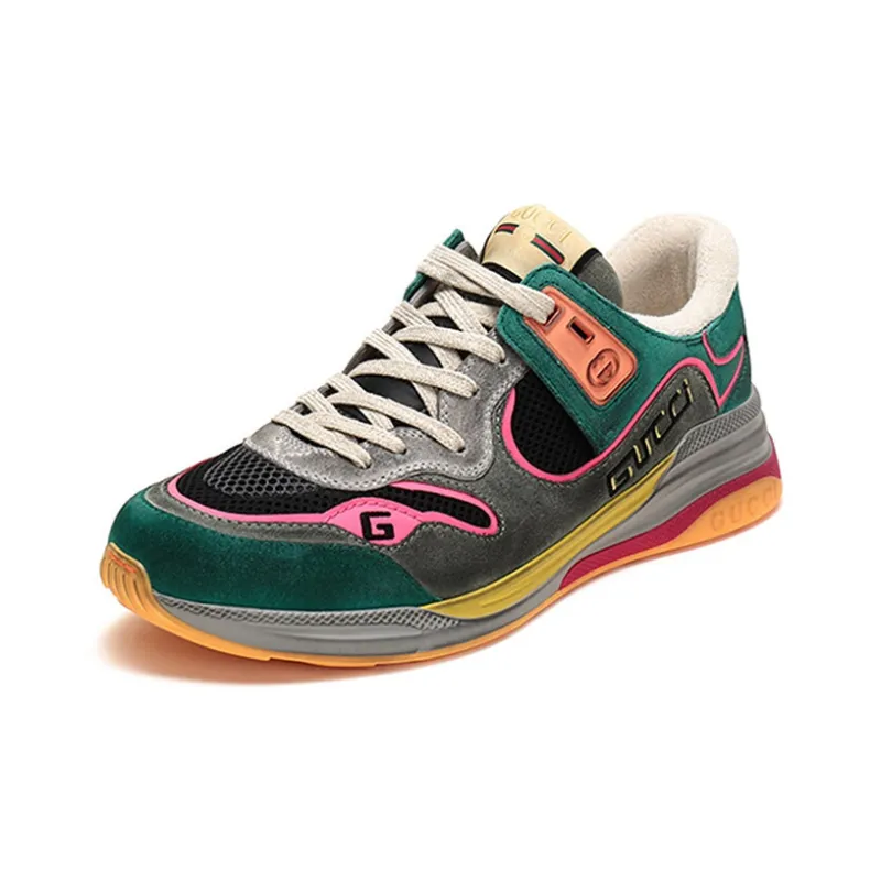 GUCCI Ultrapace Anti Slip Wear Resistant Low Top Casual Shoes Men's Green-2