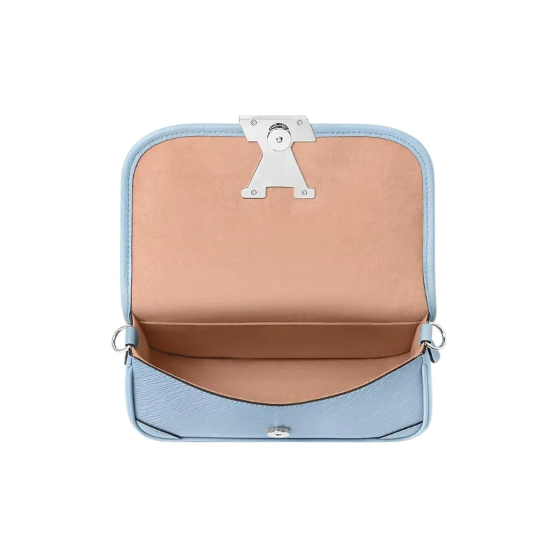 LOUIS VUITTON Epi Grain Cow Leather Crossbody Bag, Shoulder Bag Women's Blue-3