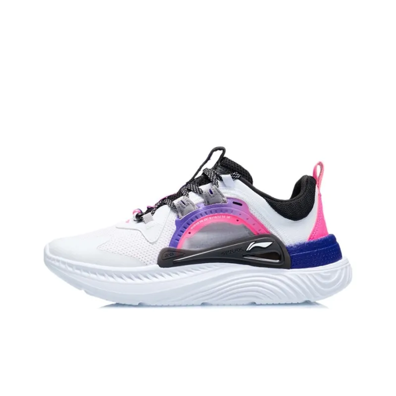 LiNing Spark Low Top Casual Shoes Women's Pink Black White-0