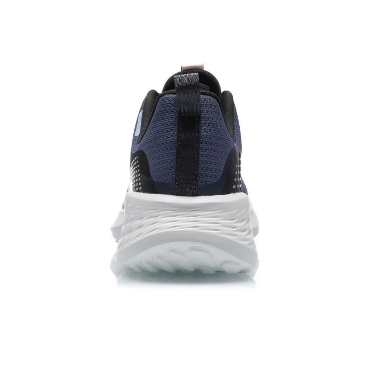 LiNing SOFT ELEMENT Element Cushioning Anti Slip And Wear Resistant Low Top Sports Casual Shoes Men's Black Blue-2