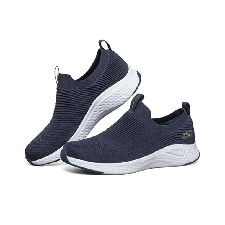 Skechers Solar Fuse Breathable Lightweight Low-Top Casual Shoes Men's Navy-2
