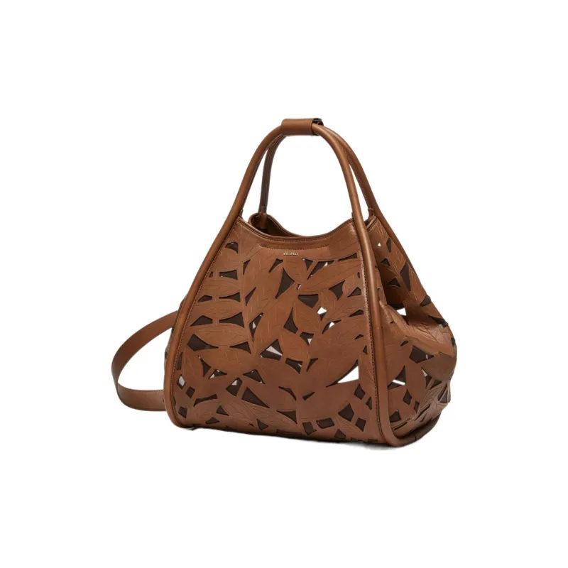 MaxMara Leather Tote Bag Shopping Bag Shoulder Bags Women's Brown-1