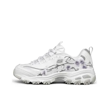 Skechers D'LITES 1.0 Cushioning Anti Slip And Wear Resistant Low Top Casual Shoes Women's White