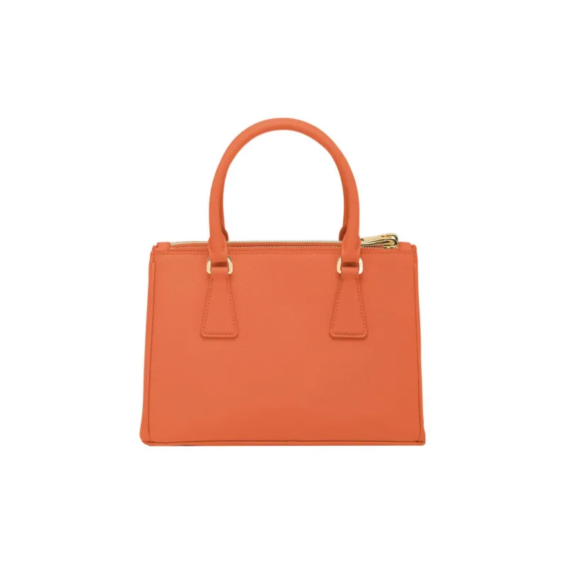 PRADA Galleria Killer Bag Leather Shoulder Bag Crossbody Bag Handbag Small Size Women's Orange-2