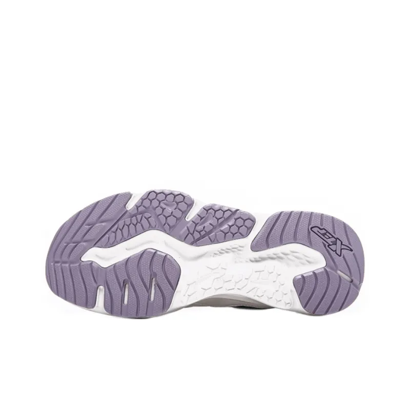 XTEP Casual Shoes Women's Low Top Beige Purple-4