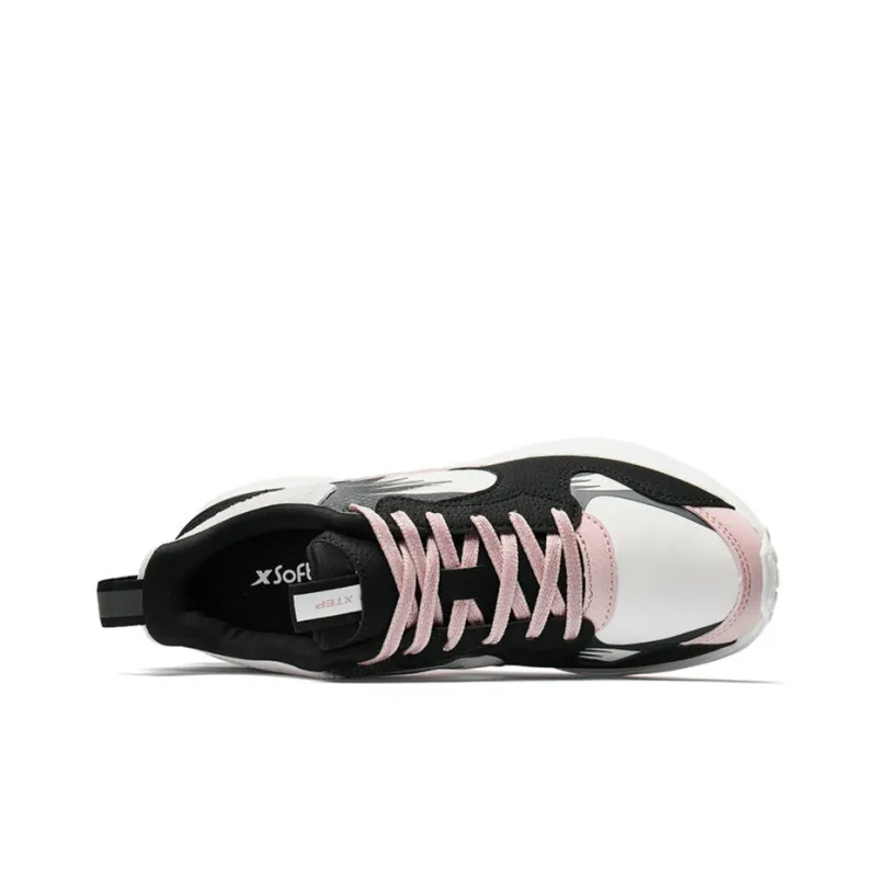 XTEP Casual Shoes Women's Low Top Black/Pink/Red-2