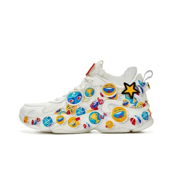 361° Cushioning Slip Resistant Mid Top Sports Casual Shoes Women's Feather White