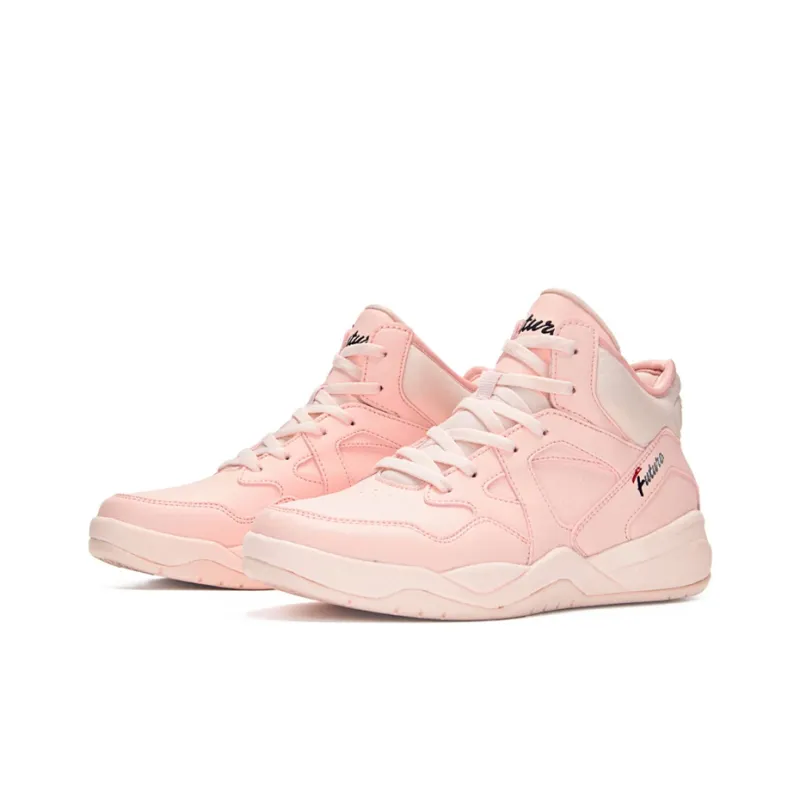 361° Slip Resistant Breathable Mid Top Sports Casual Shoes Women's Transparent Pink-1