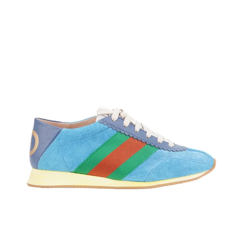 GUCCI Women's Rocket Suede Low 'Blue' Women's-1