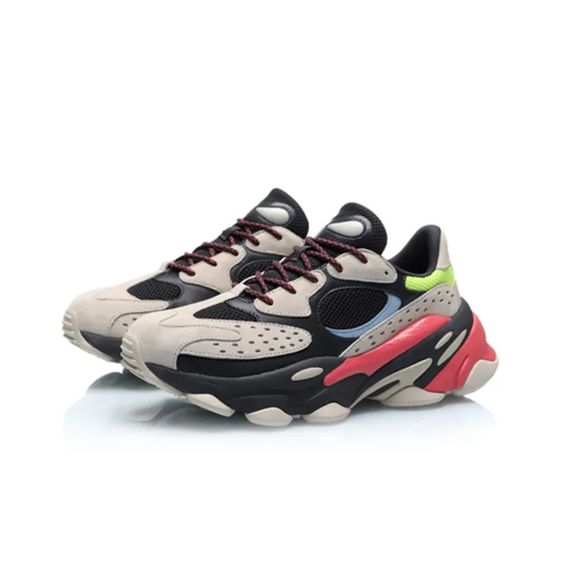 Chenpeng NYC Fashion Week X LINING CounterFlow Alien Men's Retro Dad Shoes - White/Tan/Gray-2