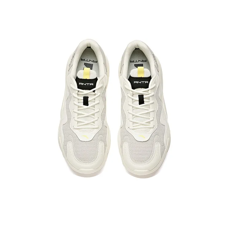 Anta Life Collection Wear resistant And Lightweight Low Top Casual Shoes Men's White Gray-2