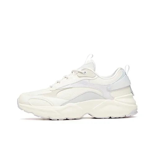 Anta Life Collection Cushioning Anti-Slip Wear-Resistant Breathability Low-Top Casual Shoes Women's White Purple