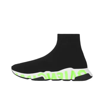 Balenciaga Graffiti Speed Black Fluo Green Women's
