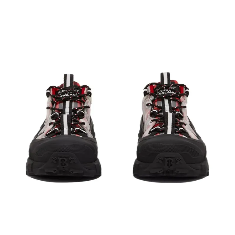 Burberry Cushioned Wear-Resistant Height Increasing Low-Top Casual Shoes Men's Red Black White-2